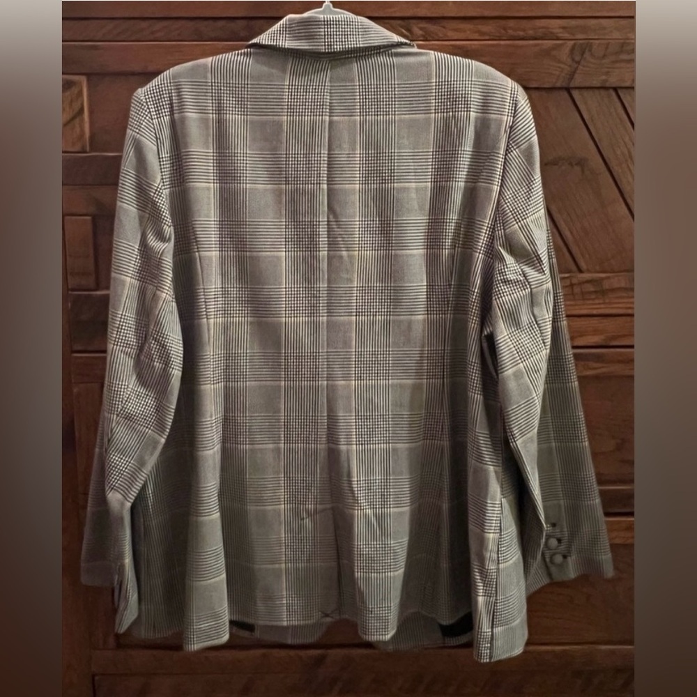 Lane Bryant Double Breasted Plaid Blazer in Bastille Plaid Sz 18 NWT Office Wear - Picture 4 of 11